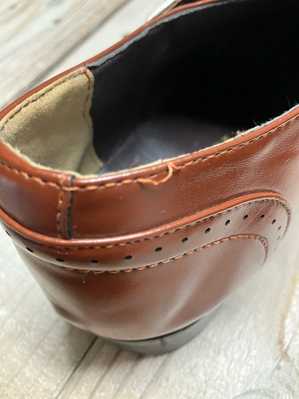 Men's Brown Leather Single Monk Strap Oxfords